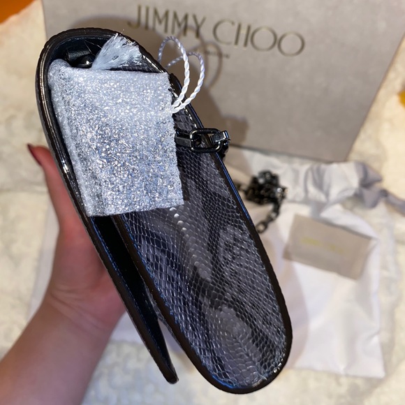 Brand New Jimmy Choo Clutch/ Mini Purse with chain - Picture 3 of 7